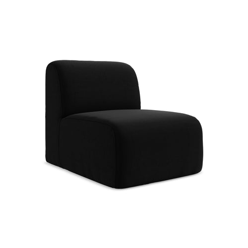 LaMiaSofa Bankmodule midden Cervo - velours - zwart - 70x94x75