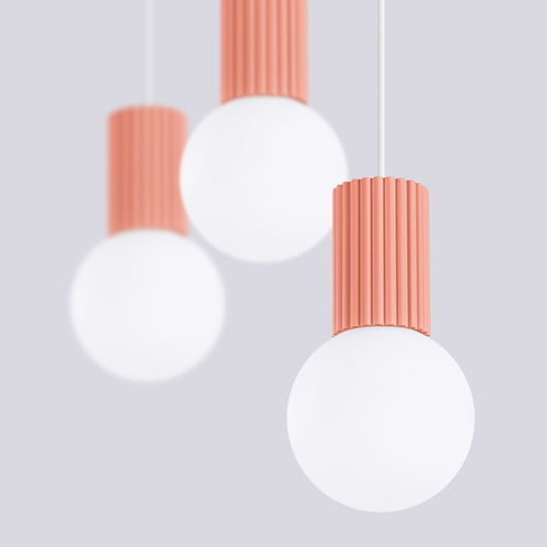 Sollux Lighting Hanglamp HALO 3L perzik - 40x6x120cm