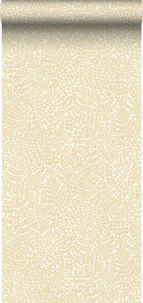 Borastapeter behang bladeren geel - 53 cm x 10.05 m - 661006 - vtwonen shop