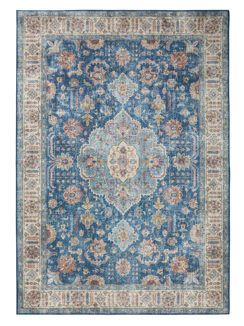 benuta wasbaar vloerkleed Laury - blauw - 160x230 cm