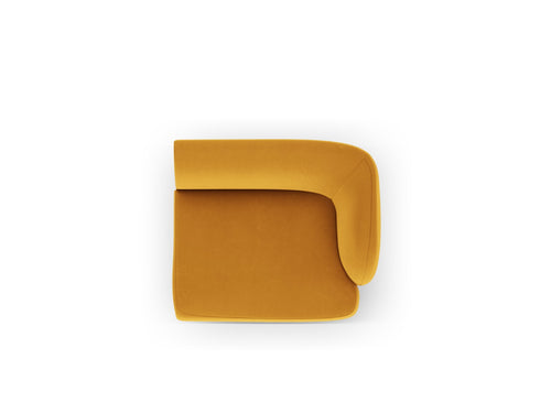 Micadoni rechter module Miley flueel geel - 90x90x70cm