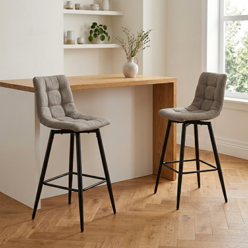 Calicosy - Set van 2 krukken SIA - Beige 51x42x94 cm