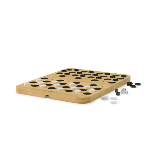 Umbra bordspel voor backgammon en dammen Blitz - 37 x 24 x 5 cm - naturel
