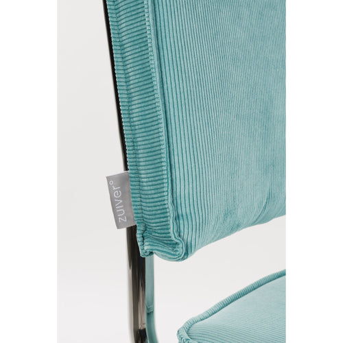 Zuiver Ridge Rib Eetkamerstoelen  Blauw - Set van 2 - vtwonen shop