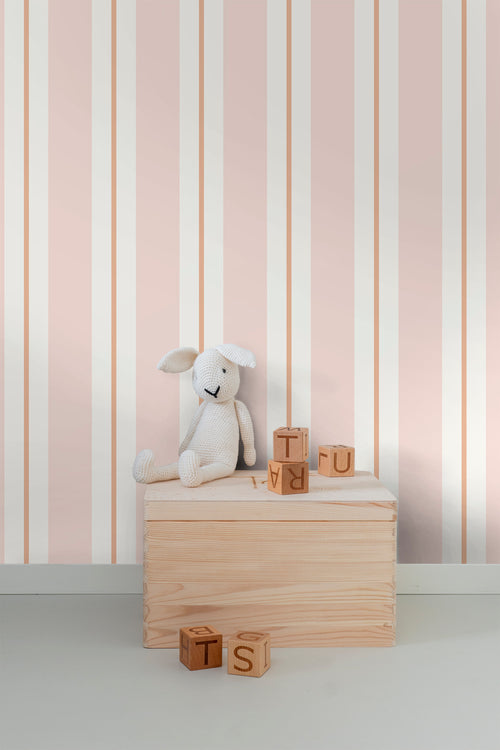 Sanders & Sanders behang strepen roze - 53 cm x 10 m - 640309