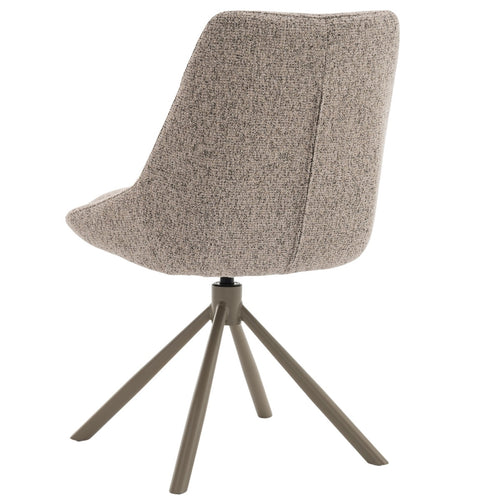 DÉJA Living Eetkamerstoel Malou - Taupe/Taupe - Draaibaar - Set van 2 - vtwonen shop
