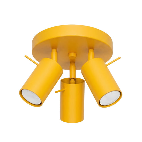 Sollux Lighting Plafondlamp RING 3P geel - 25,7x25,7x14,5cm