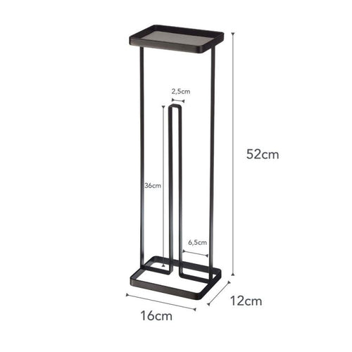 Yamazaki Open WC Rolhouder - Tower - Zwart - vtwonen shop