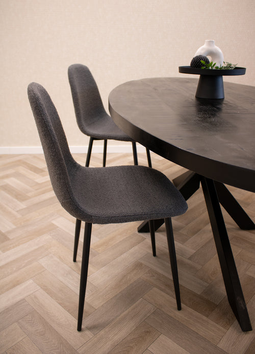 Kick eetkamerstoel Mees - Donkergrijs - vtwonen shop