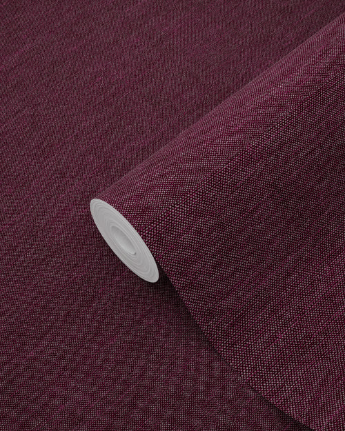 ESTAhome behang effen linnenstructuur bordeaux rood - 53 cm x 10.05 m - 148697