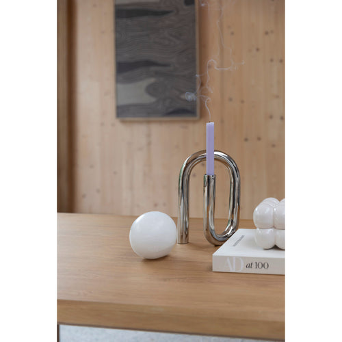 Zuiver Tubo Kandelaar Shiny Zilver L - vtwonen shop