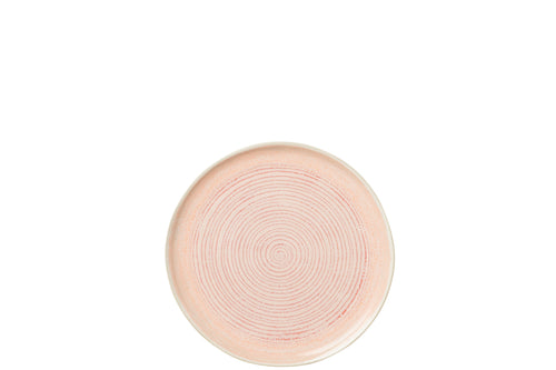 J-Line bord Lara - porselein - zalm - small - 4 stuks - vtwonen shop