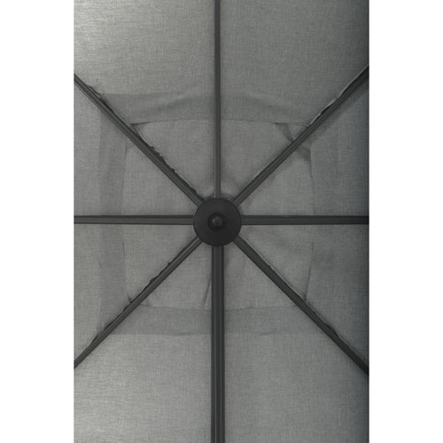 Hawaii Big Pole II parasol - 350x350 cm - carbon black - royal grijs - vtwonen shop