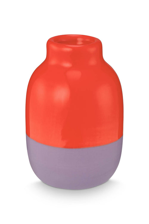 vtwonen Vaas - Keramiek - Rood - Set van 2 - 7cm