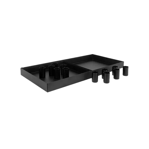 Artichok Youri metalen kaarsenhouder zwart - 12 stuks - vtwonen shop