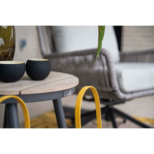 Garden Impressions loungestoel Bosh zand draaibaar incl. voetenbank