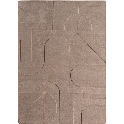 Mrcarpet Vloerkleed Scandinavisch taupe hoog/laag donna 240 x 340cm