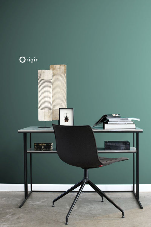 Origin Wallcoverings behang effen glanzend petrolblauw - 53 cm x 10,05 m - 347216 - vtwonen shop