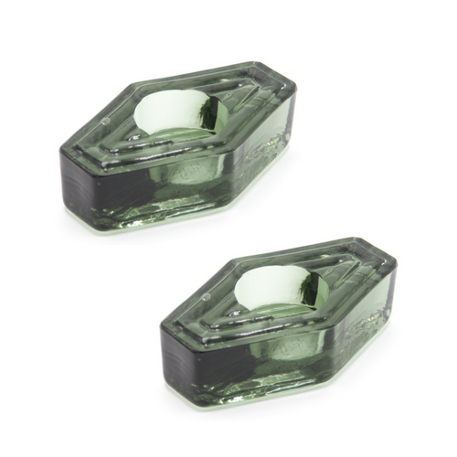 Brût Homeware waxinelichthouder Infinite Hexagon - set van 2 - groen - vtwonen shop