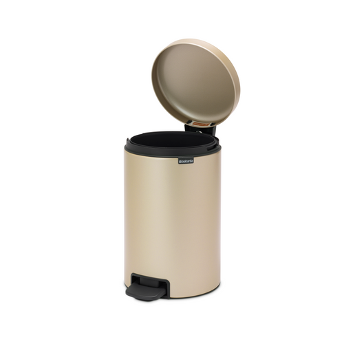 Brabantia NewIcon Pedaalemmer, 12 liter, kunststof binnenemmer - Metallic Gold