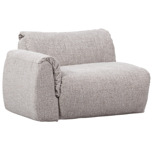 WOOOD 1-zits met arm links Baggy - Geweven Stof - Naturel - 81x114x101 - vtwonen shop