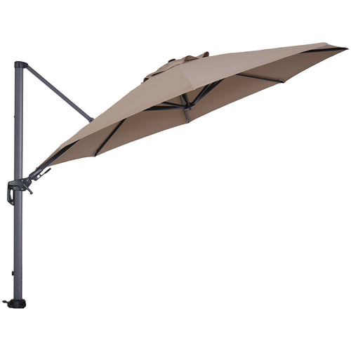 Garden Impressions zweefparasol Hawaii taupe doek - Ø350 cm