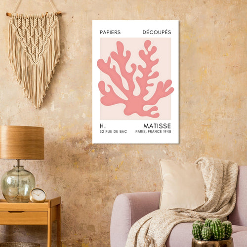 Artfulprints  Matisse – Saltflower shapes taupe   poster A4 21x29.7 cm - vtwonen shop
