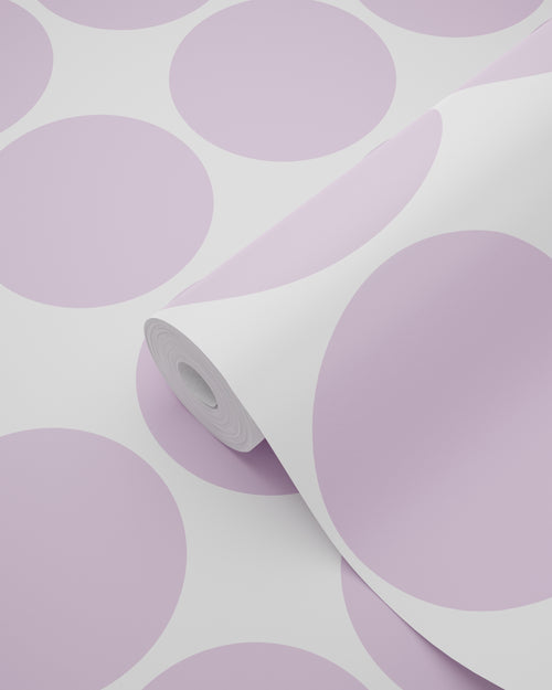 ESTAhome behang grote bollen lila paars - 50 x 900 cm - 131559 - vtwonen shop