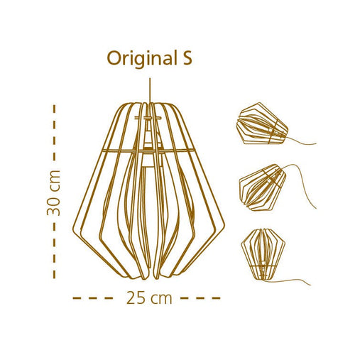 Bomerango Original S houten lampenkap small - met koordset wit - Ø 25 cm - vtwonen shop