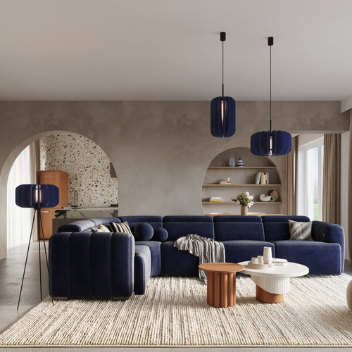 Sollux Lighting Hanglamp MULA 27 marine - 27x27x165cm