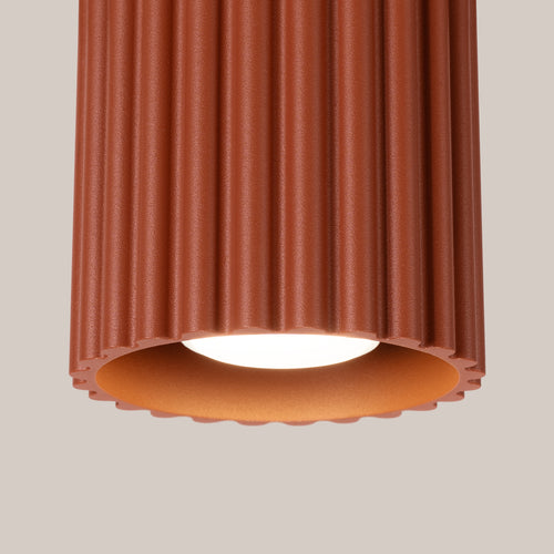 Sollux Lighting Plafondlamp AURA 1 rood ochra GU10 - 10x10x10cm