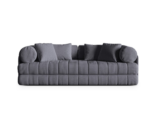 Cosmopolitan Design Converteerbare bank Kemi 3-zits, boucle grafiet - 95x206x70cm