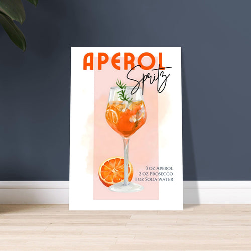 Artfulprints Poster met Lijst Aperol Spritz - Pink   - 30x40 cm - Roze