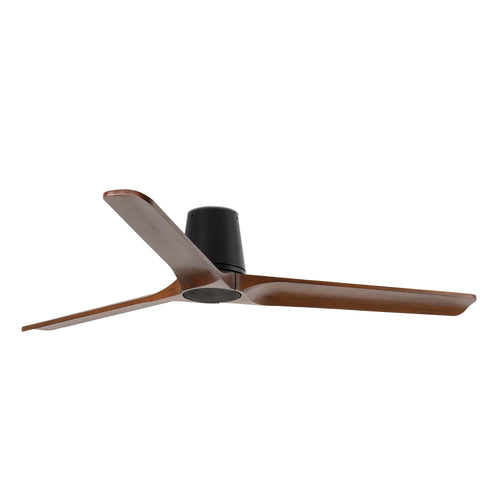 Faro Heywood Tub Grote plafondventilator met 3 bladen, matzwart, walnoot