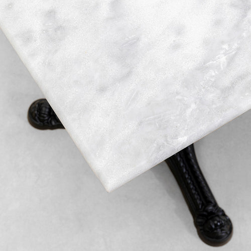 Kare Design Eettafel Bistrot vierkant 60x60cm wit marmer - vtwonen shop