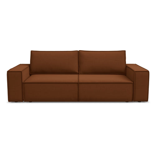 LaMiaSofa 3-zits slaapbank Livorno - velours - terracotta - 255x105x85