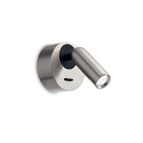 LED decoratieve ronde leeslamp nikkel, 3000K 3,5W