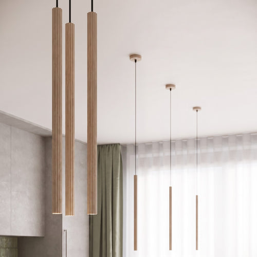 Sollux Lighting Hanglamp ARCHE 2P taupe - 15x15x118cm