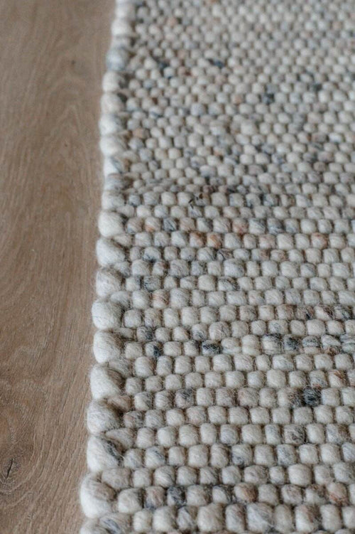 Interieur05 Wollen Vloerkleed Beige/Wit Gemeleerd Vik