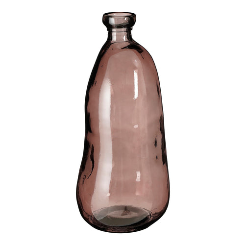 Mica Decorations Pinto Vaas - H51 x Ø22 cm - Gerecycled Glas - Donkerbruin