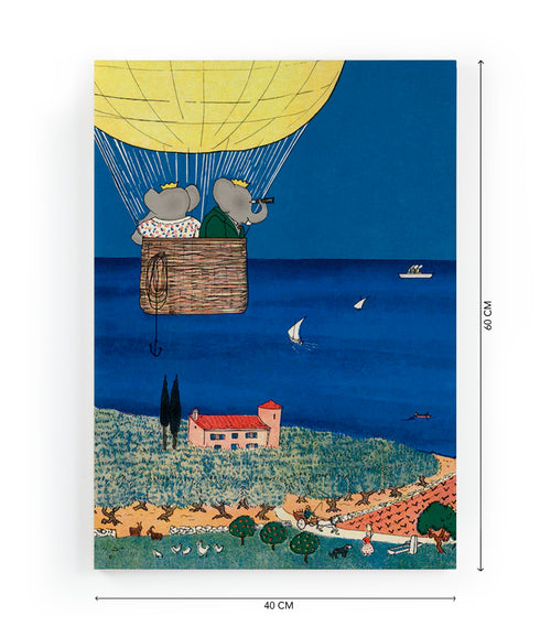 Canvas 60x40 Afdruk Olifantenreis