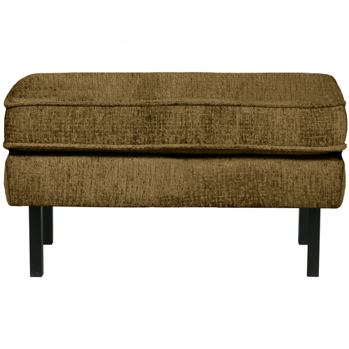 BePureHome hocker op poten Rodeo - Structure Velvet - Brass - 45x84x54 - vtwonen shop