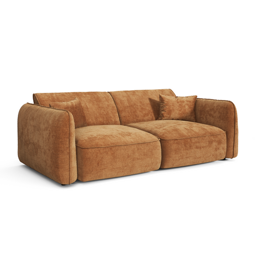 Premium Interiors - Bank LOMI - gewaafd fluweel karamel 150cm
