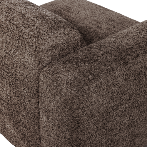 WOOOD 1-zits bank arm links Mojo Base - Wollig - Bruin - 74x105x97