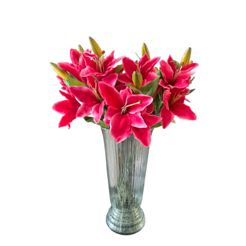 Flourify Kunstbloem - Lelie - 65 cm - bundel van 6