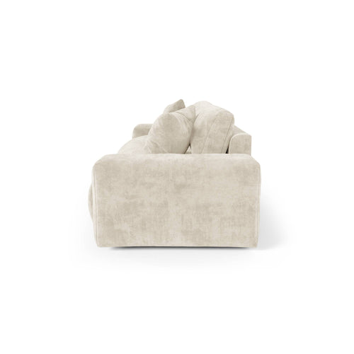 Premium Interiors - Bank  CHEER - gewaafeld fluweel beige 240cm