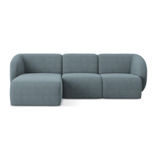 LaMiaSofa hoekbank links Cervo - bouclé - jeans - 248x166x102