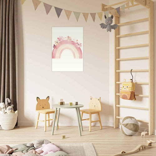 Artfulprints  Bloemen regenboog   poster 50x70 cm - vtwonen shop