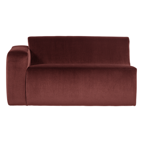 WOOOD 1,5-zits bank arm links Mojo Base - Velvet - Kast.bruin - 74x145x97