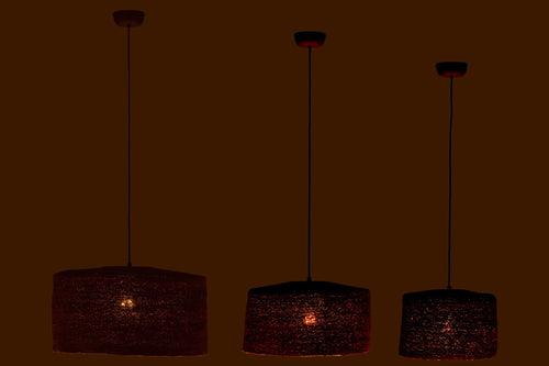J-Line hanglamp Moonj - gras - roest - 3 stuks